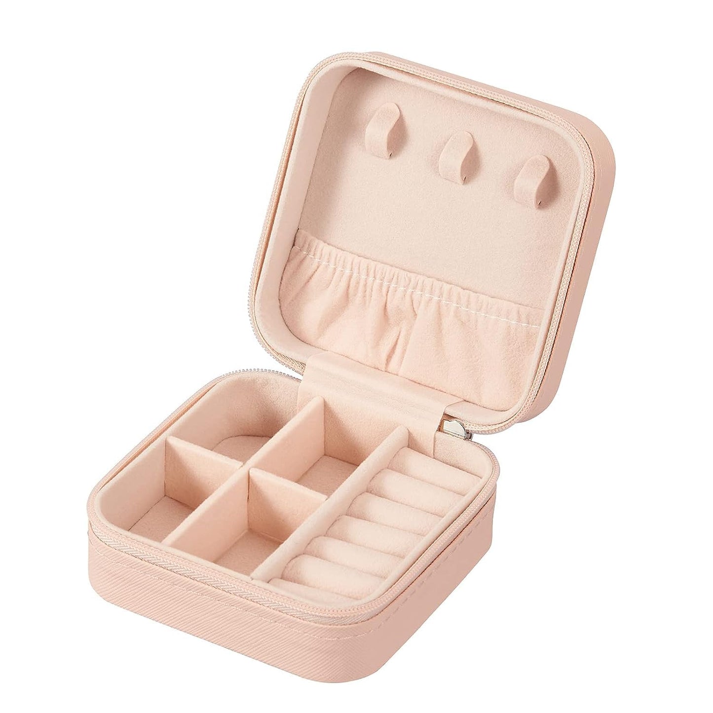 Leather Small Jewelry Box, Travel Portable Jewelry Case For Ring, Pendant, Earring, Necklace, Bracelet - Velorafit Wellness